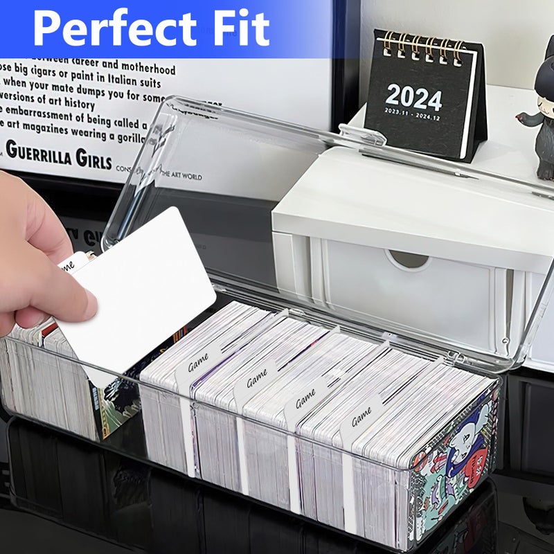 Philbinden 200PCS White Trading Card Dividers, Paper Organizer for Sport Game Business Playing Cards Gathering Storage Supplies (White-Horizontal) - Image 5